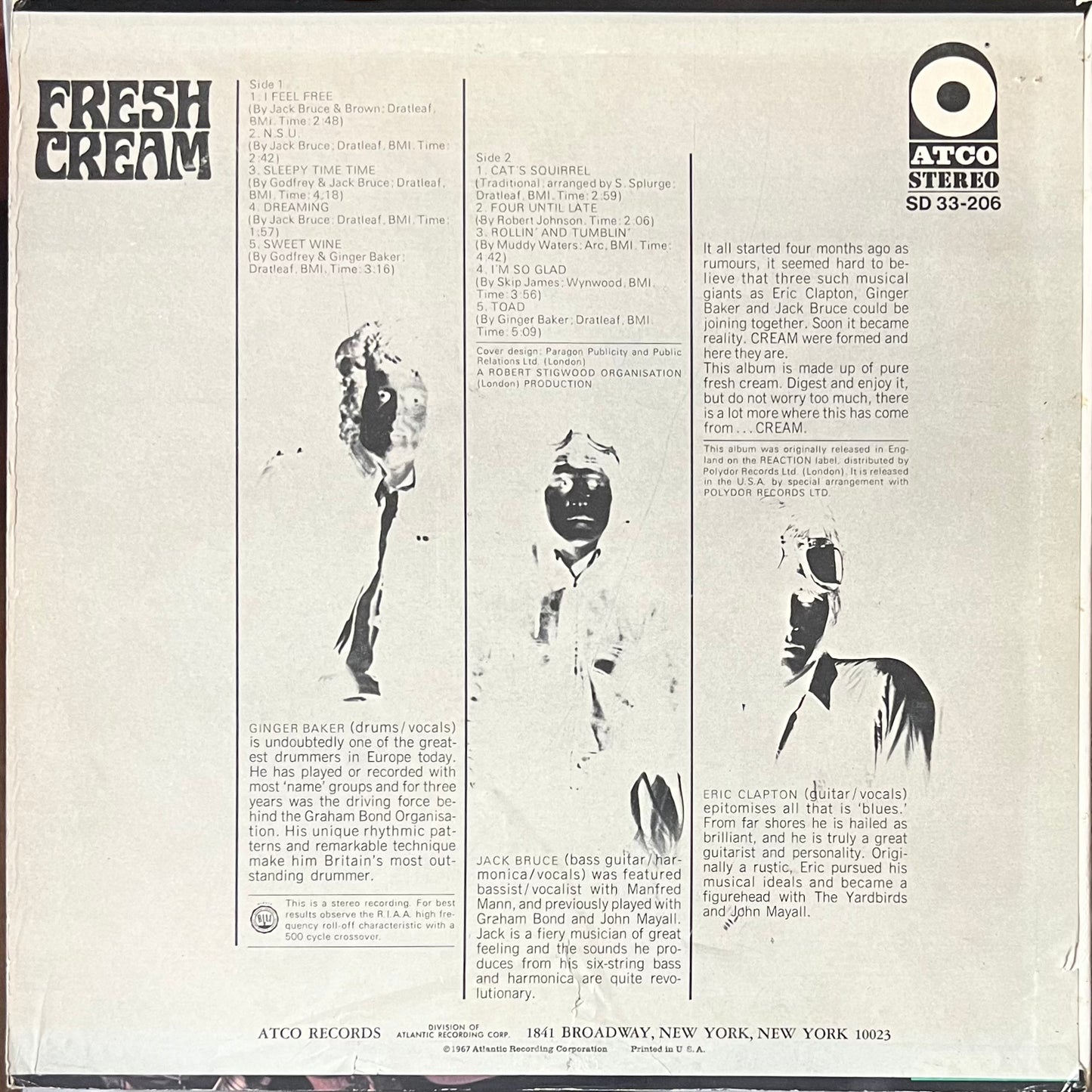 Cream — Fresh Cream (USED)
