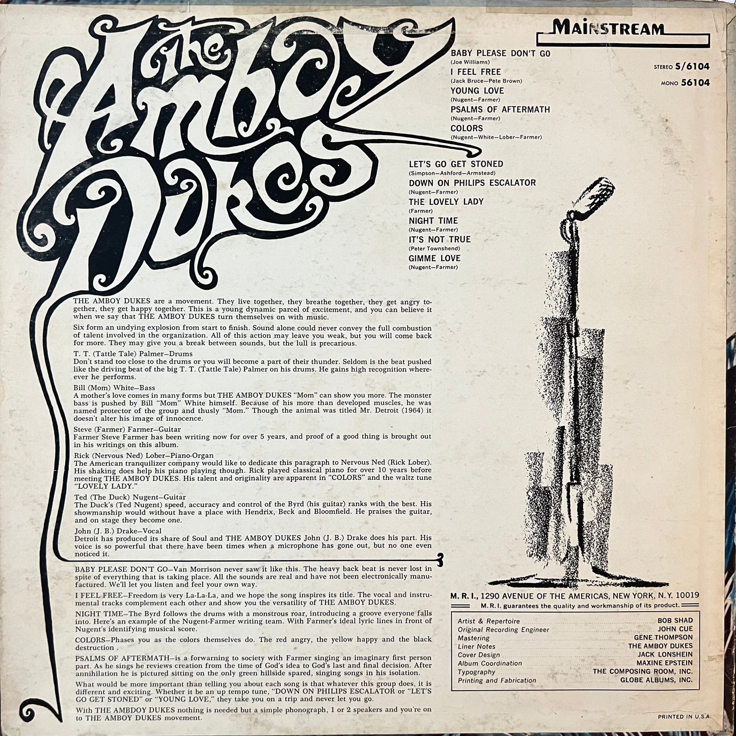 The Amboy Dukes – The Amboy Dukes (USED '67 Misprint)