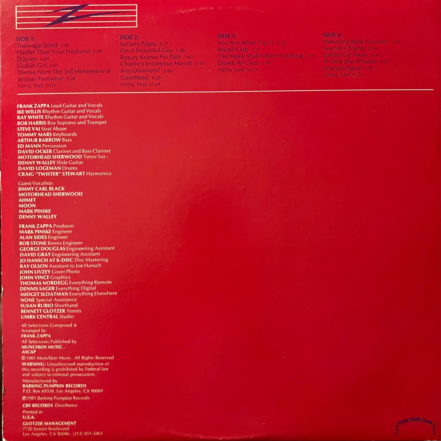 Frank Zappa - You Are What You Is (USED)