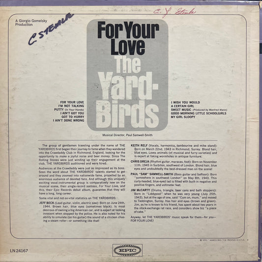The Yardbirds – For Your Love (USED)