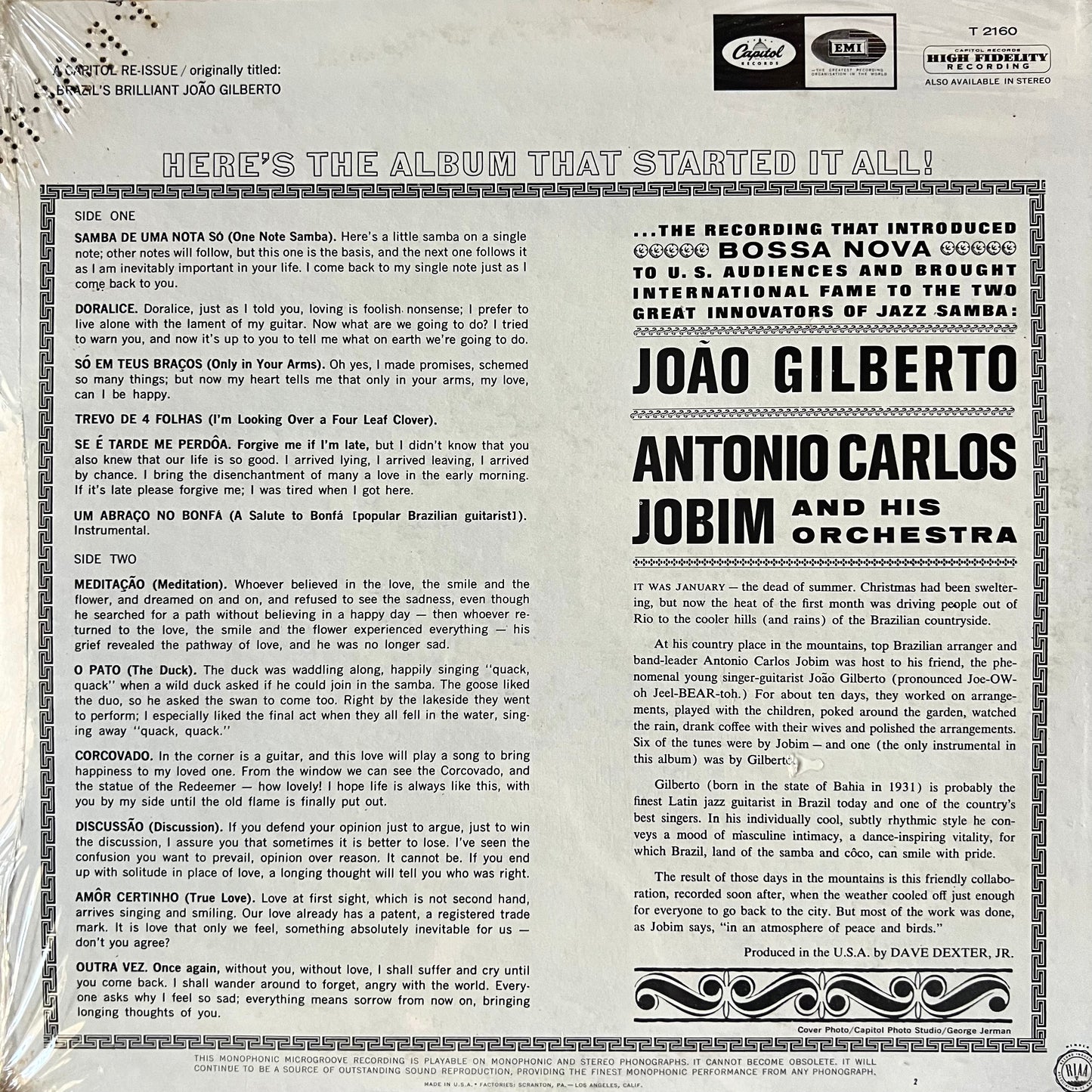 João Gilberto & Antonio Carlos Jobim — Gilberto & Jobim (USED)