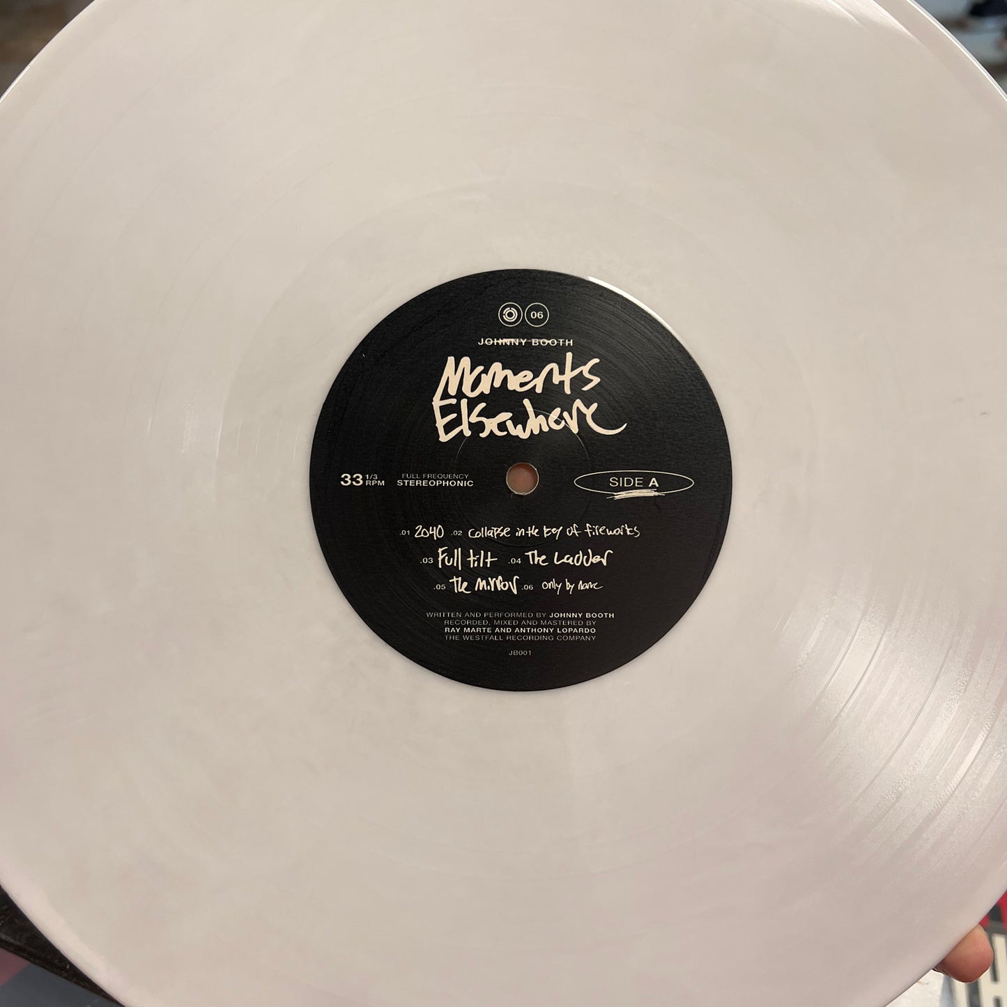 Johnny Booth - Moments Elsewhere [Autographed] [Limited White Vinyl]
