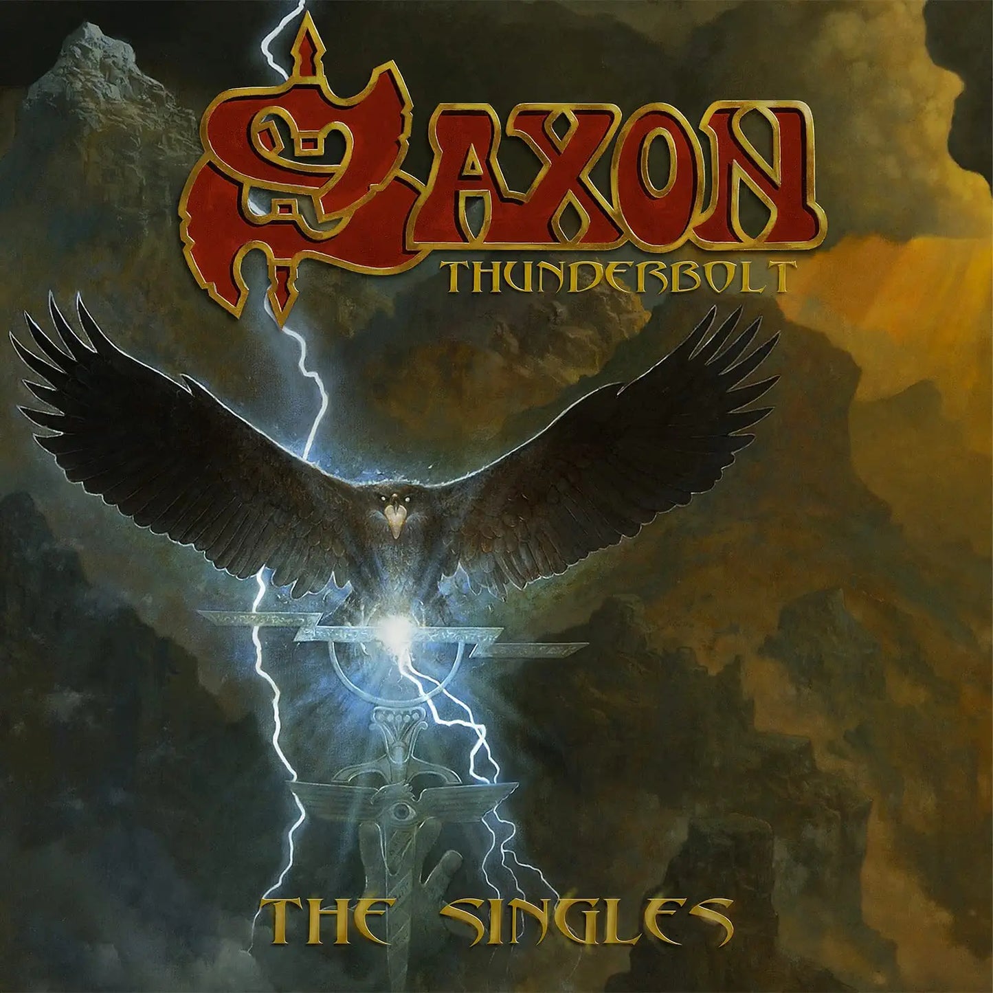 Saxons — Thunderbolt - The Singles (5x7inchs box set)